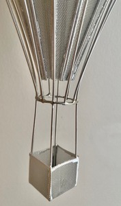 lot 69 image: Silver Toned Hanging Air Balloon Art