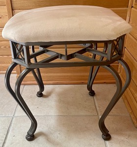 lot 75 image: Metal Stool with a Microsuede Seat