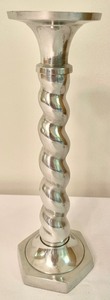 lot 109 image: Silver Toned Twist Candle Holders