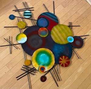 lot 34 image: Colorful Metal Contemporary Sculpture
