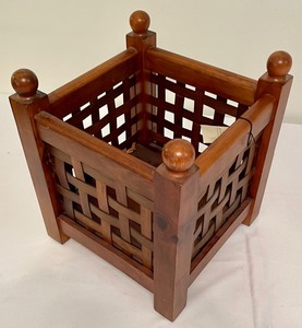 lot 95 image: Pier 1 Wooden Planter Box