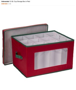 Unbranded 12-Qt. Cup Storage Box in Red, Bed Risers, Air Conditioner Covers & More See Pictures