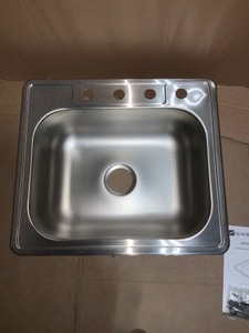 Glacier Bay Drop-In Stainless Steel 25 in. 4-Hole Single Bowl Kitchen Sink. See Pictures