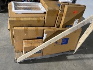 Various Sizes & Pieces of Venti-Air Commercial Ceiling Inlay Diffusers & Other Metal Grille PartsHVAC Parts. See Pictures
