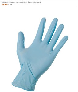 Unbranded Large Disposable Latex Gloves (100-Count) & Unbranded Medium Disposable Nitrile Gloves (100-Count). See Pictures