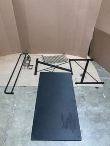 TECHNI MOBILI 48 in. Rectangular Black Computer Desk with Keyboard Tray. See Pictures