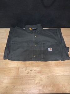 Carhartt Mens Small Shadow CottonSpandex Rugged Flex Rigby Shirt Jacket. See Pictures