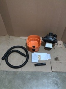 RIDGID 4 Gal. 5.0-Peak HP Portable WetDry Shop Vacuum with Filter, Dust Bag, Locking Hose and Car Nozzle. See Pictures