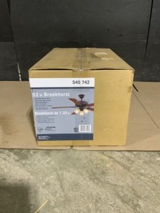 Unbranded Brookhurst 52 in. LED Indoor Oil Rubbed Bronze Ceiling Fan with Light Kit. See Pictures