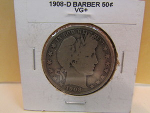 1908-D Silver Barber