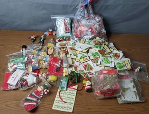 lot 159 image: Large Lot of Metal and Wood Ornaments (Musical Instruments, Religious) and Mini Tassels - Z