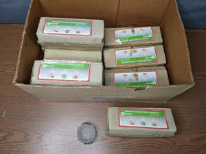 lot 93 image: Vintage Christmas Around the World Frosted Glass Favor Baskets (9 Boxes) - Z