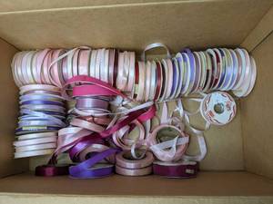 lot 117 image: Assortment of Pastel Pink, Purple and White Ribbons - Z