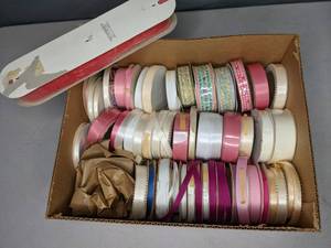 lot 126 image: Assortment of Pink, Purple, and White Ribbons - Z