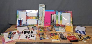 lot 183 image: Huge Collection of New Office Supplies, Including Pens, Pencils, Decorative Printer Paper, Notebooks and More - Z
