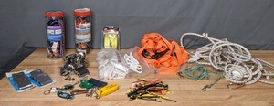 lot 146 image: Automotive Accessories Bungee Cords, Strap Tie Downs, Cable Ties, Clips and More - Z