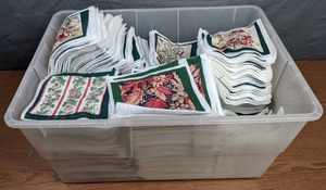 lot 239 image: Assortment of Pre-Cut Christmas Fabric Stacks Ready for Projects - Z