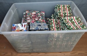 lot 242 image: Stacks of Hand-Sewn Christmas Fabric Coasters, Trivets and More - Z