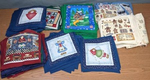 lot 244 image: Assortment of Pre-Cut Fabric Stacks Ready for Projects - Z