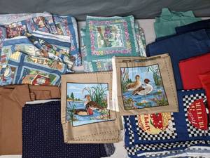lot 251 image: Large Assortment of Solid and Printed Fabrics for Sewing Projects - Z