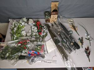 lot 230 image: Floral Arranging Supplies Floral Tape, Wire, Ribbons, Artificial PlantsFlowers and More - Z