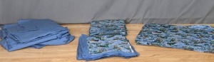 lot 286 image: Blue and Duck Printed Fabric - Z