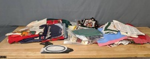 lot 223 image: Assortment of Holiday Fabrics and Decorative Pillow Projects - Z