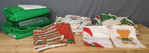 lot 201 image: Assortment of Green Fabric, Fabric Cut Outs, and More - Z