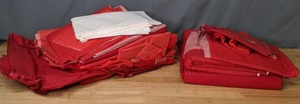 lot 206 image: Assortment of Red & White Polka Dot Fabric - Z