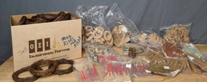 lot 200 image: Craft Supplies Small Wreaths, Tiny Brooms, Tiny Wreaths, & More - Z