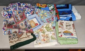lot 312 image: Assortment of Fabrics Whinnie the Pooh, Birds, Bears, Airplanes, & More& More - Z