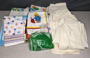 lot 313 image: Assortment of Fabric Scraps Paddington Bear, Gremlins, Care Bears, Bunnies, Pumpkins, & More - Z