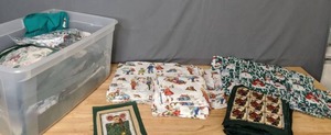 lot 296 image: Stacks of Handmade Christmas Placemats and Hot Pads - Almost Finished - Z