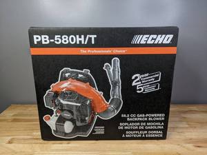 lot 6 image: Brand New Echo 216 MPH 517 CFM 58.2cc Gas 2-Stroke Cycle Backpack Leaf Blower with Tube Throttle - T