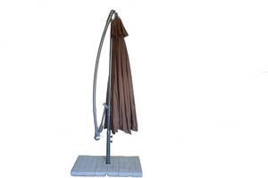 lot 3A image: NEW 10 Foot Cantilever Offset Umbrella with Crank System and Umbrella Base - X