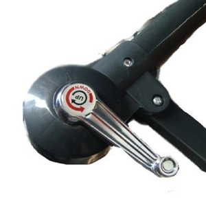 lot 58A image: NEW 10 Foot Cantilever Offset Umbrella with Crank System and Umbrella Base - X
