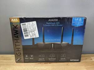 lot 11 image: Brand New NETGEAR Nighthawk AX4200 WiFi 6 Router 4.2Gbps RAX42 - T