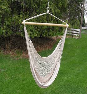 lot 41A image: NEW Comfortable Large Adult White Hammock Swing - X