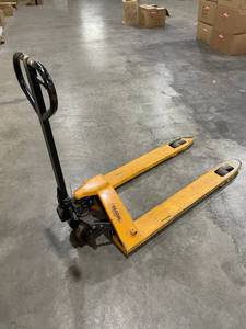 lot 11A image: Yellow Global Pallet Jack with 5000 LB Capacity - X