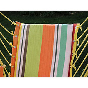 lot 35A image: NEW Colorful Rainbow Large Padded Hammock Swing - X