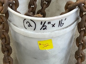 (2) 12 x 16ft Logging Chains With Hooks (Used)