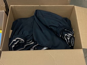 Lot Of (6) Boxes Of Assorted Party  Banquet Table Skirts -- See All Pics