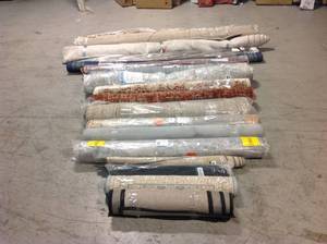 Lot of Mixed Assorted Rugs Various Sizes and Conditions See Pictures