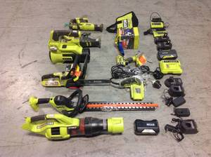 Lot of MIxed Assorted Ryobi Power Tools Various Models and Conditions See Pictures