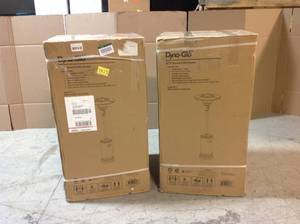 Lot of 2 Assorted Boxes of 41,000 BTU Deluxe Hammered Bronze Gas Patio Heater by Dyna-Glo Customer Returns See Pictures