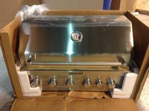 4-Burner Built-in Propane Gas Island Grill Head in Stainless Steel with Searing Main Burner and Rotisserie Burner by KitchenAid Customer Returns See Pictures