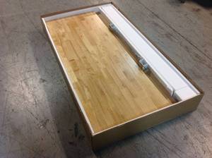 62 in. Adjustable Height Work Table in White by Husky Customer Returns See Pictures