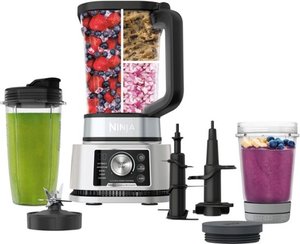 Ninja - Foodi Power Blender & Processor System, Smoothie Bowl Maker & Nutrient Extractor, 1400WP smartTORQUE 6 Auto-iQ - Silver