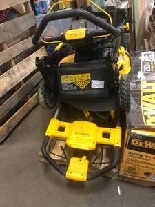 lot 12 image: Assorted Lot of DEWALT 21.5 in. 20-Volt MAX Lithium-Ion Cordless Battery Walk Behind Push Mowers -various conditions- review all pictures