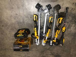 lot 13 image: Assorted Lot of Dewalt Tools and Trimmer Accessories - Various Conditions - Review all pictures